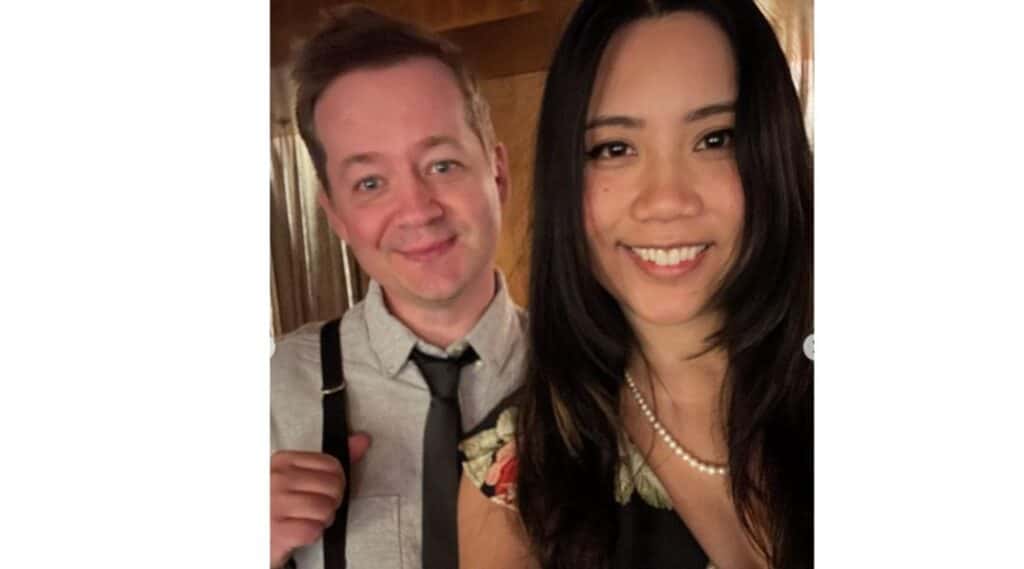 Katie Drysen  with husband  Jason Earles