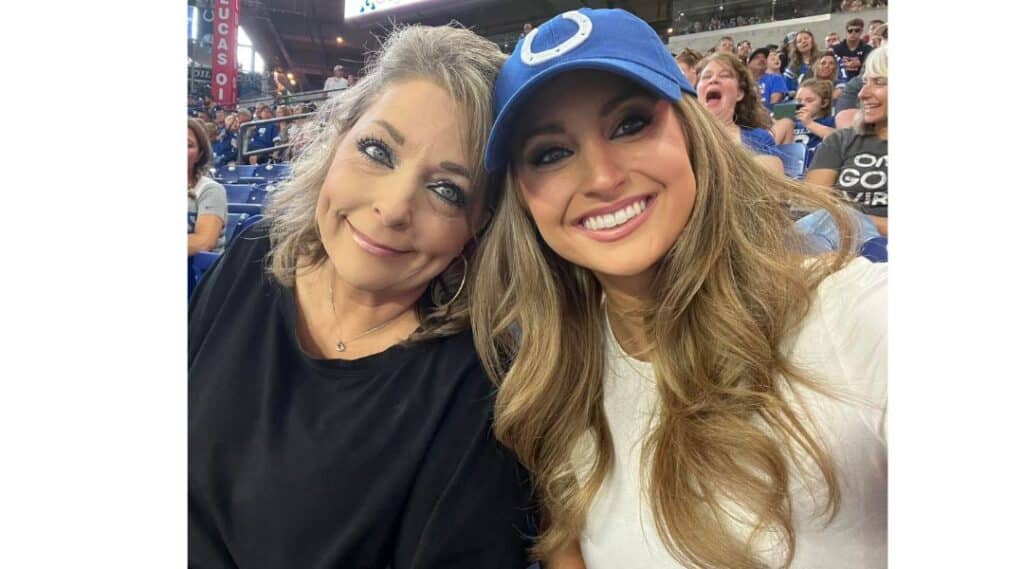 Stephanie Mead posing with her mother