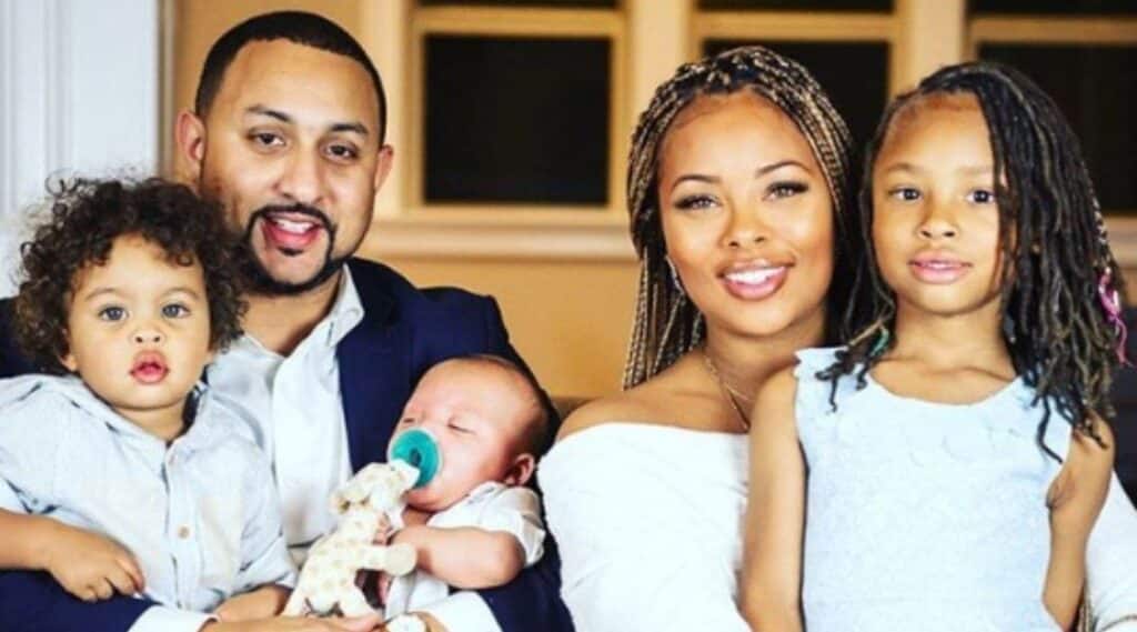 Eva Marcille with her Husband Michael Sterling and children Marley Rae, Maverick, and Michael Jr.