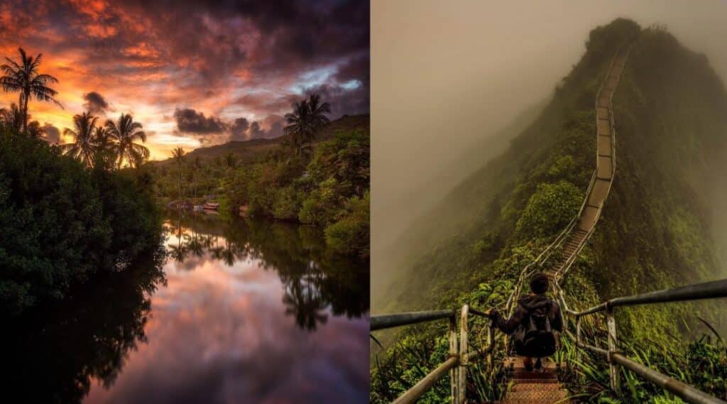 Scenic Hawaiian landscape captured by Kamohai Kalama, showcasing his unique perspective and love for photography